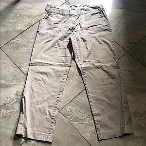 Pants/trousers straight leg with pockets in woven cotton fabric